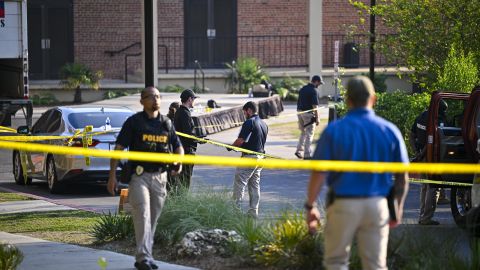 TALLAHASSEE, FLORIDA - APRIL 17: Police investigate the scene of a shooting near the student union at Florida State University on April 17, 2025 in Tallahassee, Florida. According to reports, two people were killed and several others injured when the alleged shooter, believed to be a current student and the son of a Leon County sheriff's deputy, opened fire on the university's main campus. (Photo by Miguel J. Rodriguez Carrillo/Getty Images)