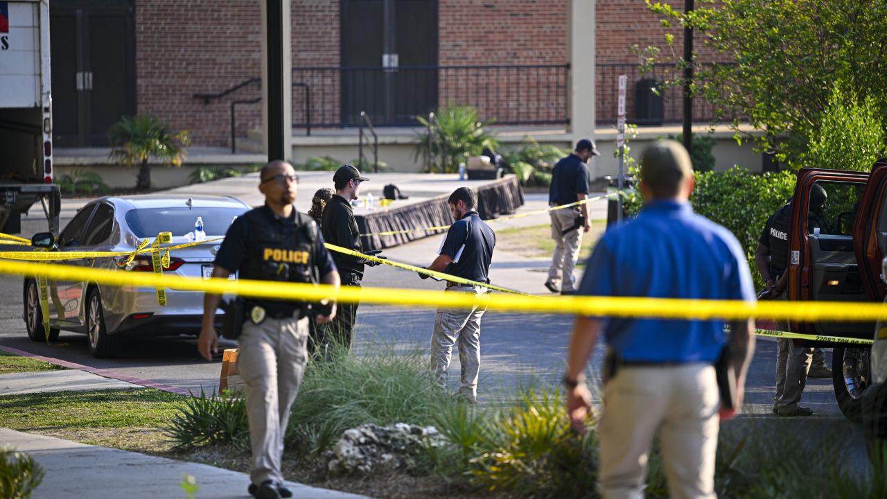 TALLAHASSEE, FLORIDA - APRIL 17: Police investigate the scene of a shooting near the student union at Florida State University on April 17, 2025 in Tallahassee, Florida. According to reports, two people were killed and several others injured when the alleged shooter, believed to be a current student and the son of a Leon County sheriff's deputy, opened fire on the university's main campus. (Photo by Miguel J. Rodriguez Carrillo/Getty Images)