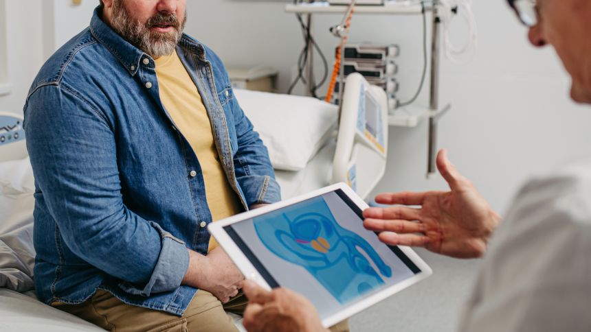Urologist Dr. Jamin Brahmbhatt regularly discusses PSA testing with his patients.