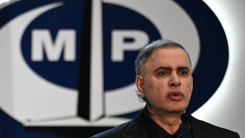 El fiscal general de Venezuela, Tarek William Saab, habla durante una rueda de prensa en la sede del Ministerio Público en Caracas, el 21 de abril de 2025.