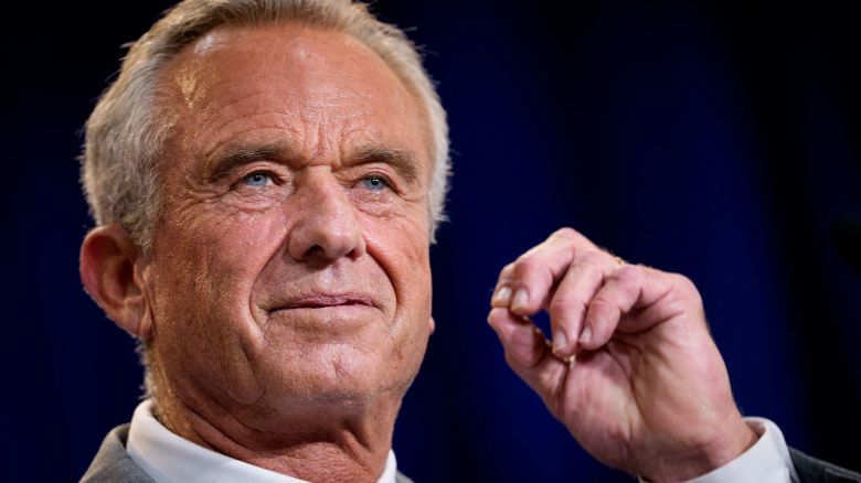 WASHINGTON, DC - APRIL 22: Health and Human Services Secretary Robert F. Kennedy Jr. pauses while speaking at a news conference at the Health and Human Services Department on April 22, 2025 in Washington, DC. Kennedy spoke about the intent of the FDA "to phase out the use of petroleum-based synthetic dyes in the nation's food supply." (Photo by Andrew Harnik/Getty Images)