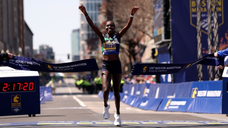 Sharon Lokedi smashes women’s course record at the Boston Marathon, John Korir wins men’s race Sharon Lokedi smashes women’s course record at the Boston Marathon, John Korir wins men’s race