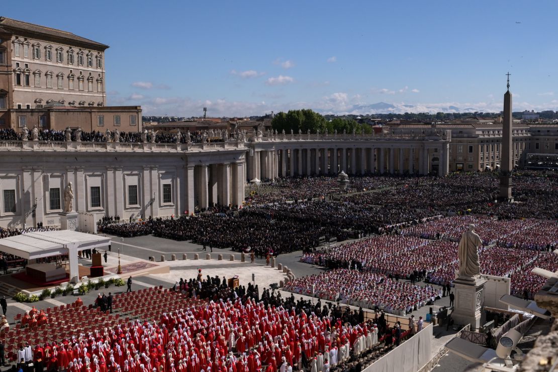 La misa funeral del papa Francisco, en la Plaza San Pedro.