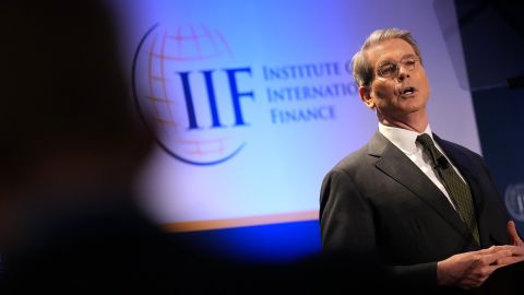 U.S. Treasury Secretary Scott Bessent delivers remarks during the International Finance Institute Global Outlook Forum on April 23, 2025 in Washington, DC. The forum is being held alongside the 2025 spring meetings of the World Bank Group (WBG) and International Monetary Fund (IMF).