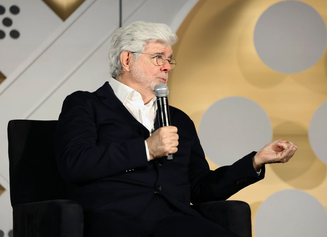 George Lucas reveals, Yoda talks out of order due to these reasons Rehmat Boutique George Lucas speaks onstage during the 2025 TCM Classic Film Festival on April 24.