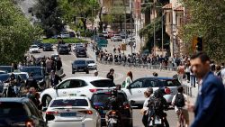 Vehicles and pedestrians circulate as traffic lights are off during a massive power cut affecting the entire Iberian peninsula and the south of , in Madrid on April 28, 2025. A "massive" power cut late on April 28, 2025 morning affected the whole of the Iberian peninsula and part of , according to Portuguese electricity network operator REN. (Photo by OSCAR DEL POZO / AFP) (Photo by OSCAR DEL POZO/AFP via Getty Images)