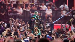 LAS VEGAS, NEVADA - APRIL 20: Penta walks to the ring for the WWE Intercontinental Championship match against Bron Breakker, Dominik Mysterio and Finn Balor during WrestleMania 41 at Allegiant Stadium on April 20, 2025 in Las Vegas, Nevada. (Photo by Ethan Miller/Getty Images)