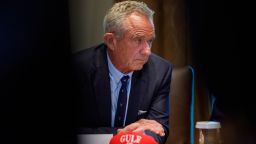 WASHINGTON, DC - APRIL 30: Health and Human Services Secretary Robert F. Kennedy Jr. appears during a Cabinet meeting at the White House on April 30, 2025 in Washington, DC. Trump convened the meeting as reports released today say the U.S. economy contracted 0.3% in the first quarter of 2025, the first negative reading in three years, fueled by a massive surge in imports ahead of the administration's expected tariffs. (Photo by Andrew Harnik/Getty Images)