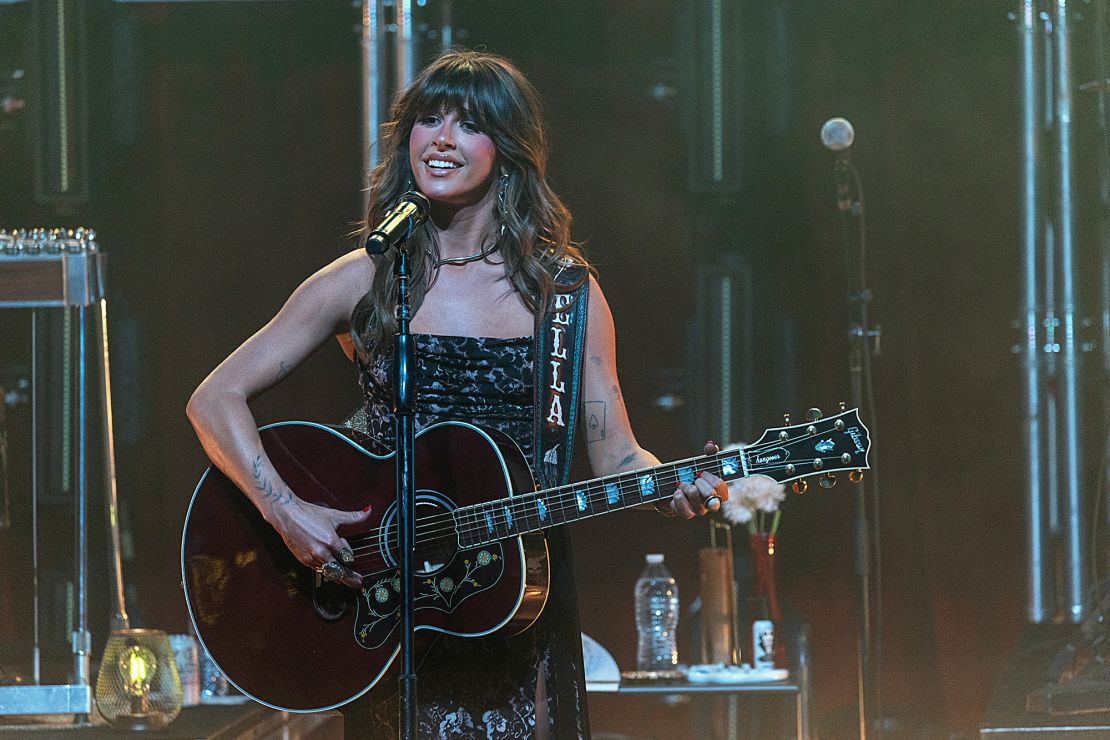 Singer Ella Langley performs at Neighborhood Theatre on April 26, 2025 in Charlotte, North Carolina.