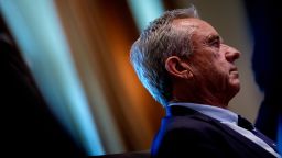 WASHINGTON, DC - APRIL 30: Health and Human Services Secretary Robert F. Kennedy Jr. attends a Cabinet meeting at the White House on April 30, 2025 in Washington, DC. Trump convened the meeting as reports released today say the U.S. economy contracted 0.3% in the first quarter of 2025, the first negative reading in three years, fueled by a massive surge in imports ahead of the administration's expected tariffs. (Photo by Andrew Harnik/Getty Images)