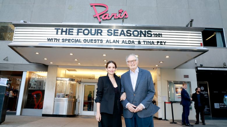 NEW YORK, NEW YORK - APRIL 27: (L-R) Tina Fey and Alan Alda attend a special screening of the 1981 Original The Four Seasons Film at Paris Theater on April 27, 2025 in New York City. (Photo by Jason Mendez/Getty Images for Netflix)