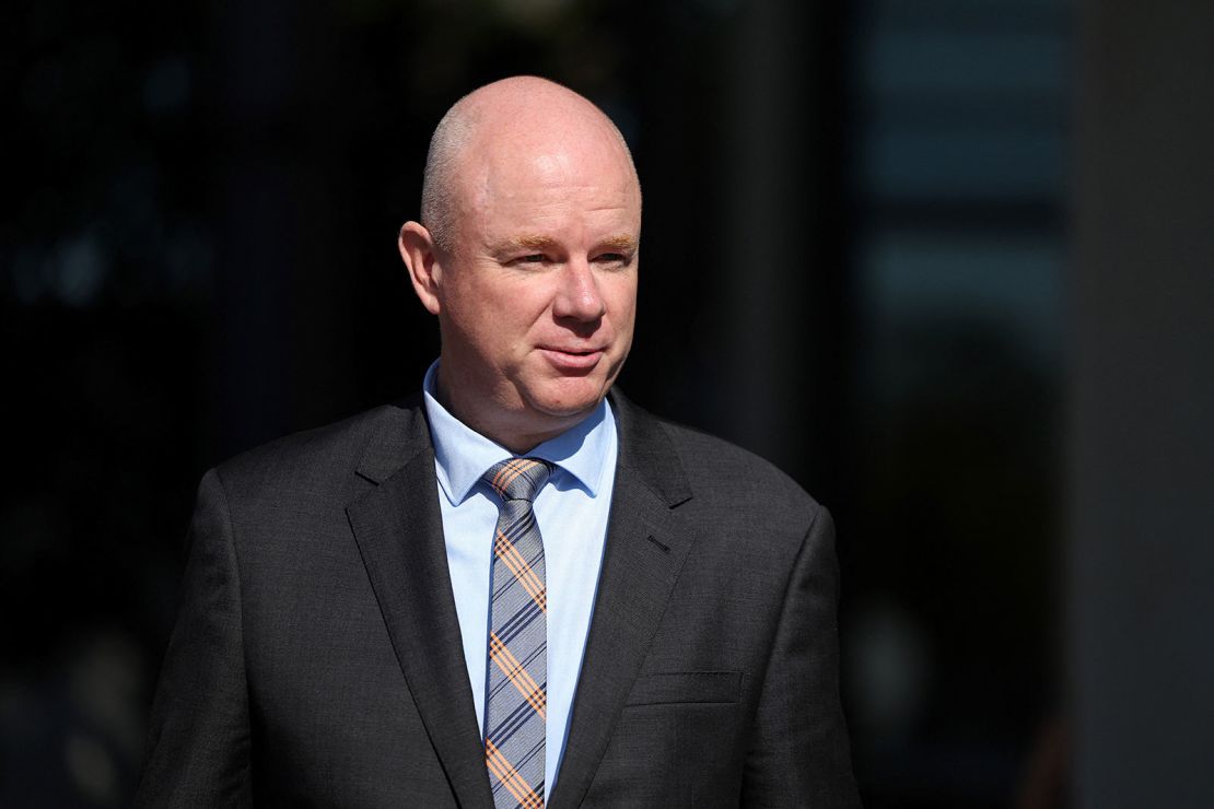 Erin Patterson's estranged husband Simon Patterson leaves Latrobe Valley Magistrates' Court in Morwell on May 2, 2025.