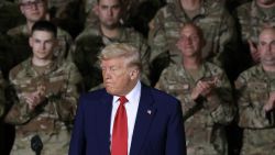 SELFRIDGE ANGB, MICHIGAN - APRIL 29: U.S. President Donald Trump during a visit with Michigan Air National Guard troops on April 29, 2025 at Selfridge Air National Guard Base, Michigan. Trump will travel to Macomb Community College in Warren, Michigan to hold a rally where he is expected to highlight his accomplishments during his first 100 days in office, including closing the border, job creation and the economy. (Photo by Scott Olson/Getty Images)