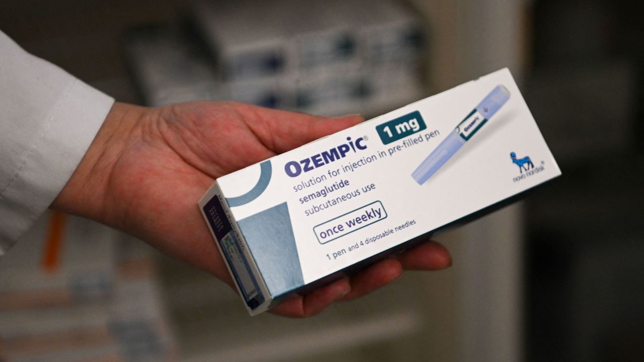 A pharmacy owner shows an Ozempic antidiabetic medicine at a pharmacy in Pristina on March 27, 2025. The antidiabetic medicine of Ozempic is surging in Kosovo as a quick-fix weight loss solution, driving up demand and sending prices soaring, despite warnings about possible side effects of the Diabetes drug. (Photo by Armend NIMANI / AFP) (Photo by ARMEND NIMANI/AFP via Getty Images)          