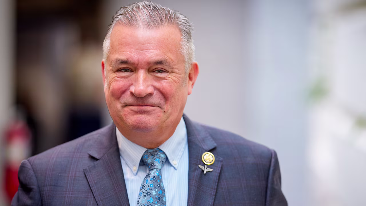 Rep. Don Bacon arrives for a House Republican conference meeting at the U.S. Capitol on May 6, in Washington, DC.