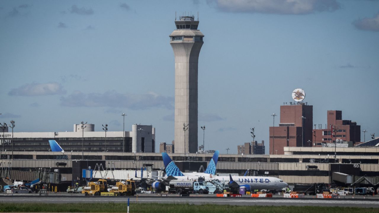 United Airline planes are seen at the gate at Newark Liberty International Airport in Newark, New Jersey on May 7, 2025. Regulators have been slowing arrivals and departures at one of the United States' busiest airports following a 90-second traffic control system outage last week that has industry experts sounding alarm bells. (Photo by kena betancur / AFP) (Photo by KENA BETANCUR/AFP via Getty Images)          