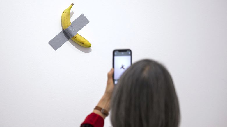 "Comedian" by Italian artist Maurizio Cattelan