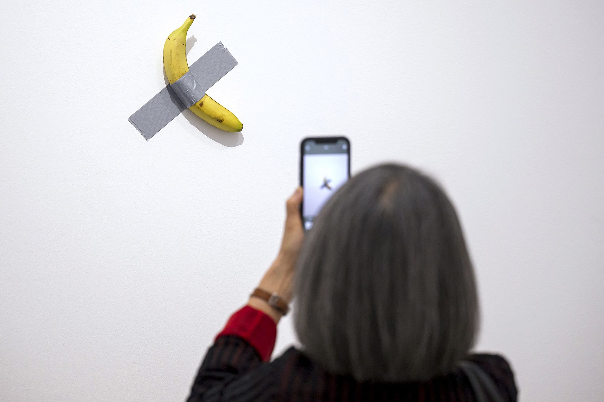 "Comedian" by Italian artist Maurizio Cattelan