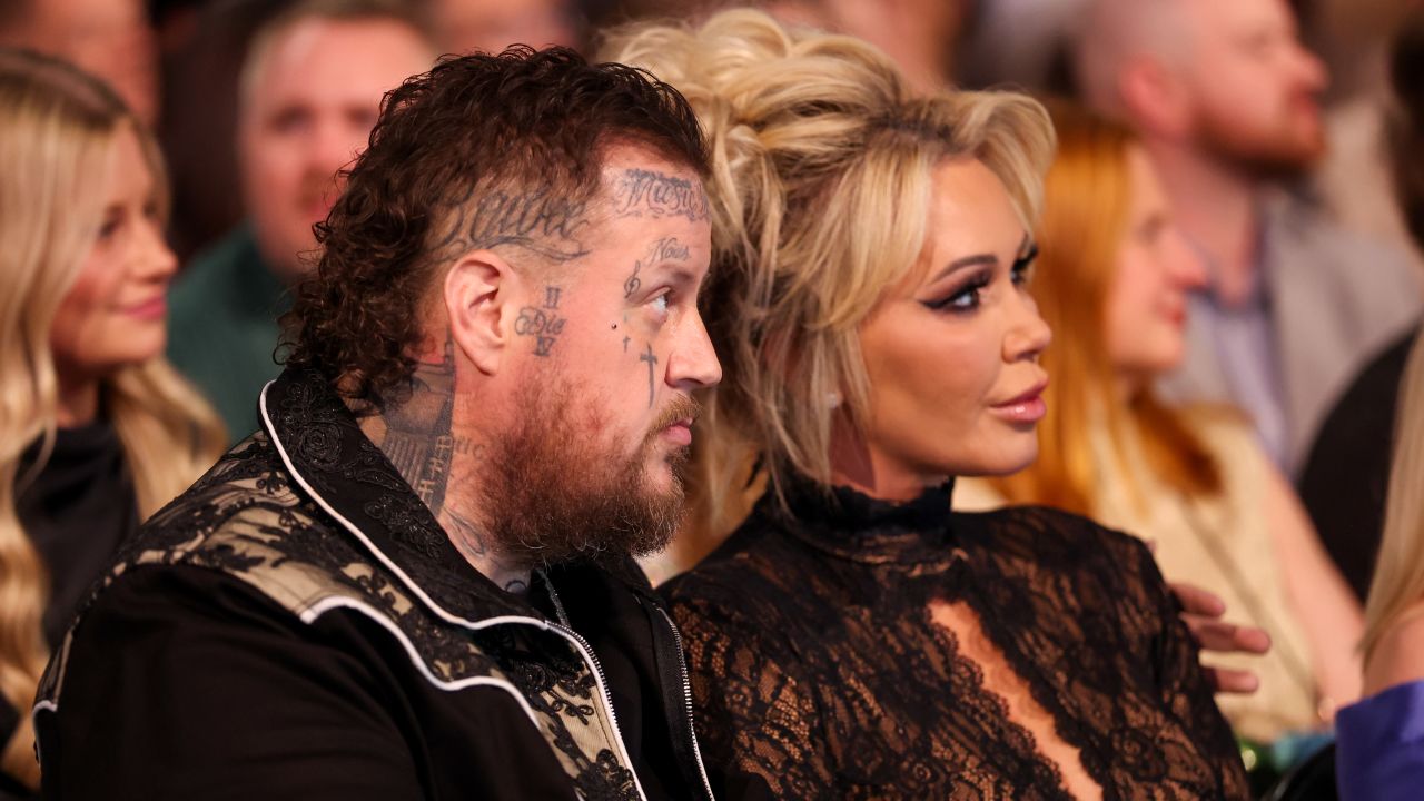Jelly Roll, Bunnie Xo at the 60th Academy Of Country Music Awards held at the Ford Center at The Star on May 08, 2025 in Frisco, Texas.