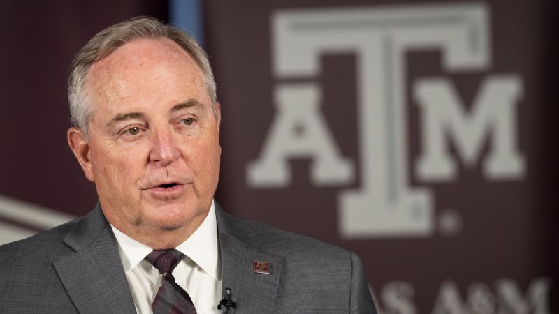 Texas A&M University president is stepping down after upheaval over classroom video