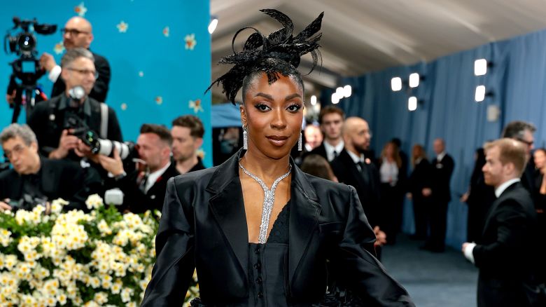 NEW YORK, NEW YORK - MAY 05: Ego Nwodim attends the 2025 Met Gala Celebrating "Superfine: Tailoring Black Style" at Metropolitan Museum of Art on May 05, 2025 in New York City.  (Photo by Dimitrios Kambouris/Getty Images for The Met Museum/Vogue)