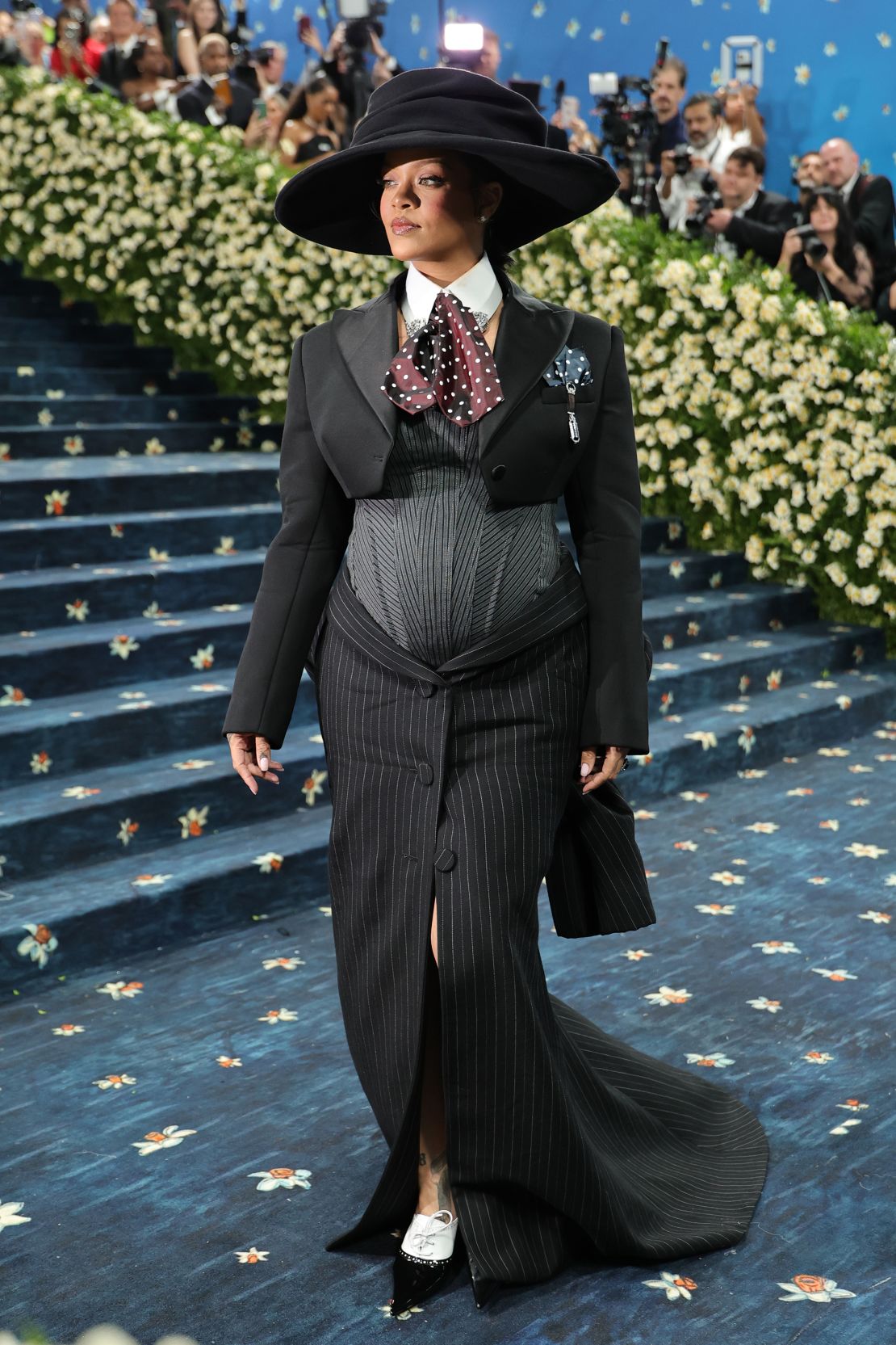 The singer and Fenty Beauty founder wore custom Marc Jacobs to celebrate the theme "Tailored for You."