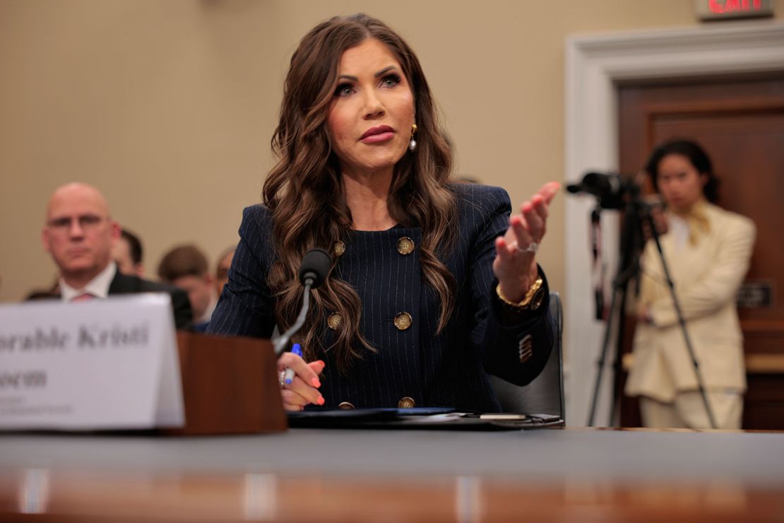 Homeland Security Secretary Kristi Noem testifies in Washington, DC, on May 6.