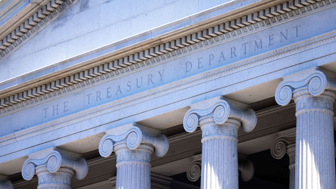 The Treasury Department Building in Washington, DC, on Saturday, May 10, 2025.