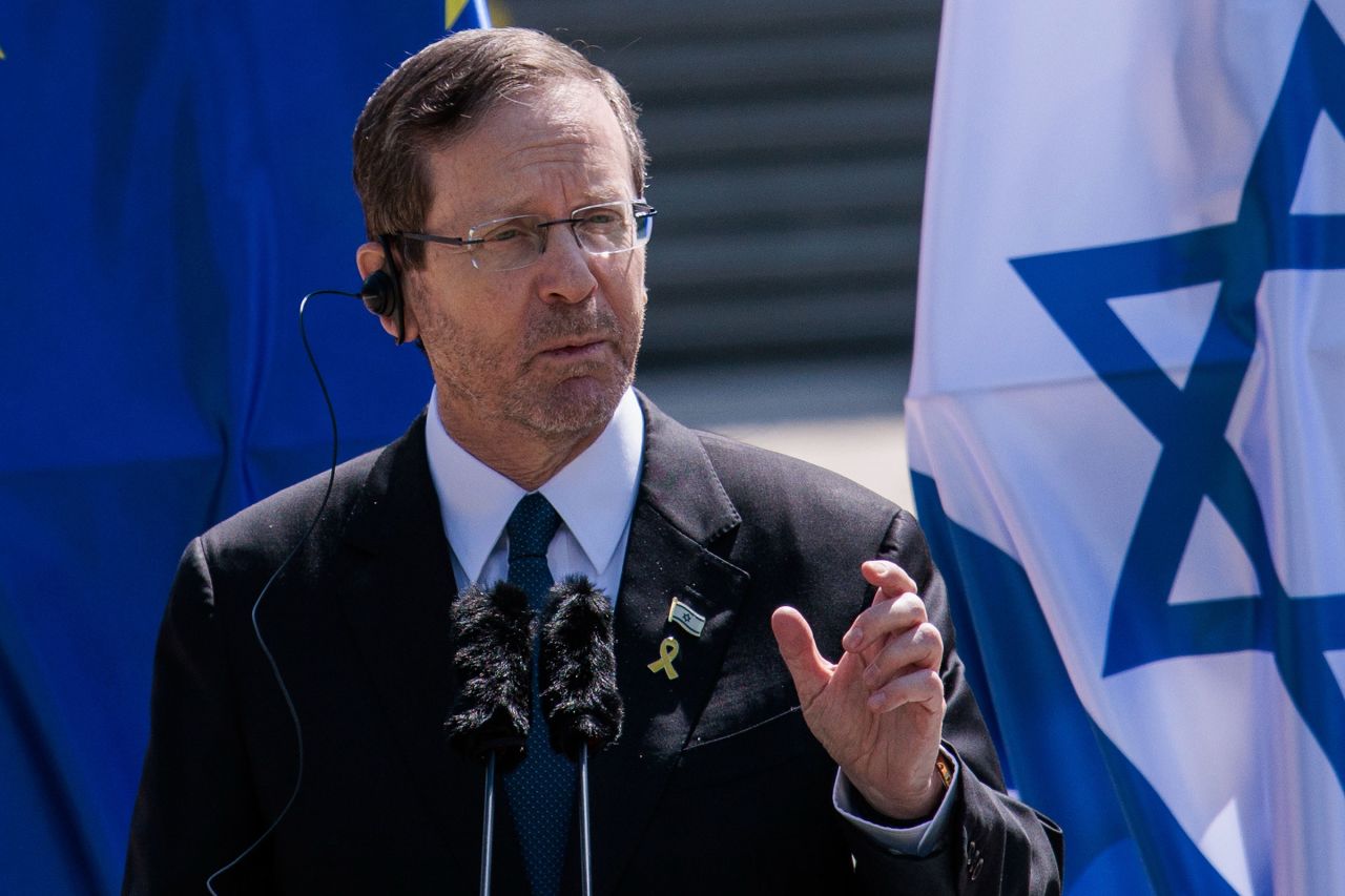 Israeli President Isaac Herzog during a trip to Germany in May.
