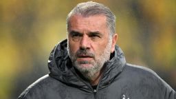 BODO, NORWAY - MAY 08: Ange Postecoglou, Manager of Tottenham Hotspur, looks on during the UEFA Europa League 2024/25 Semi Final Second Leg match between FK Bodo/Glimt and Tottenham Hotspur at Aspmyra Stadion on May 08, 2025 in Bodo, Norway. (Photo by Justin Setterfield/Getty Images)