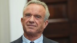 Secretary of Health and Human Services Robert F. Kennedy Jr. during a news conference in the Roosevelt Room of the White House in Washington, DC, on Monday, May 12, 2025.