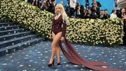 NEW YORK, NEW YORK - MAY 05: Sabrina Carpenter attends the 2025 Met Gala Celebrating "Superfine: Tailoring Black Style" at Metropolitan Museum of Art on May 05, 2025 in New York City. (Photo by Dia Dipasupil/Getty Images)