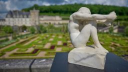 A photograph shows a marble sculpture by French sculptor Auguste Rodin entitled "Le Desepsoir" (The Despair), created between 1892 and 1893, in Villandry, on May 13, 2025. This marble sculpture by Rodin will be sold at auction on June 8, 2025, by the auctioneer Aymeric and Philippe Rouillac, starting at a price of 500,000 euros. (Photo by GUILLAUME SOUVANT / AFP) (Photo by GUILLAUME SOUVANT/AFP via Getty Images)          