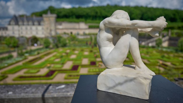 A photograph shows a marble sculpture by French sculptor Auguste Rodin entitled "Le Desepsoir" (The Despair), created between 1892 and 1893, in Villandry, on May 13, 2025. This marble sculpture by Rodin will be sold at auction on June 8, 2025, by the auctioneer Aymeric and Philippe Rouillac, starting at a price of 500,000 euros. (Photo by GUILLAUME SOUVANT / AFP) (Photo by GUILLAUME SOUVANT/AFP via Getty Images)          