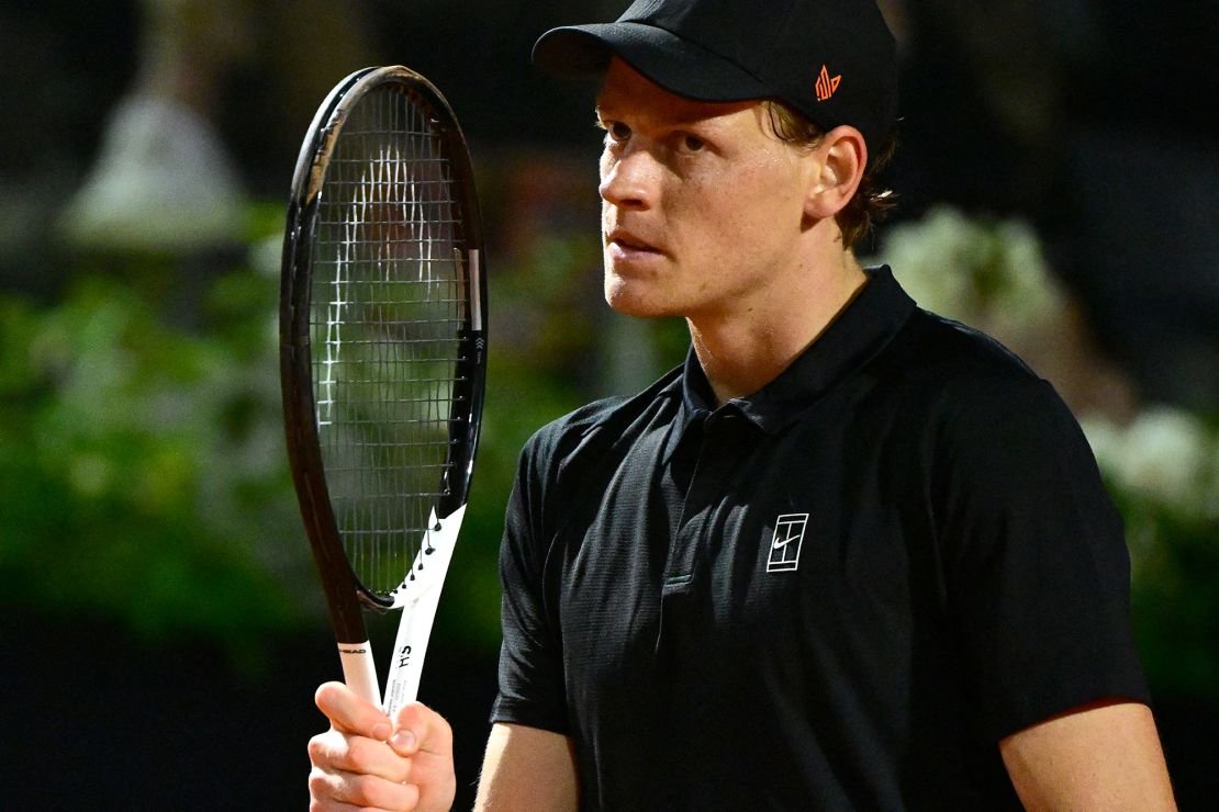 Sinner is into the Italian Open semifinals for the first time in his career.