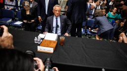 WASHINGTON, DC - MAY 14: U.S. Secretary of Health and Human Services Robert F. Kennedy Jr. arrives to testify before the Senate Committee on Health, Education, Labor, and Pensions on Capitol Hill on May 14, 2025 in Washington, DC. Kennedy testified on the Department of Health and Human Services' proposed 2026 fiscal year budget. (Photo by Samuel Corum/Getty Images)