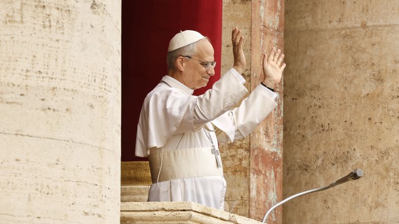VATICAN CITY, VATICAN - MAY 11: Pope Leo XIV delivers the Regina Caeli prayer from the main central loggia of St Peter's basilica on May 11, 2025 in Vatican City, Vatican. Pope Leo XIV (formerly Robert Francis Prevost) was elected to the papacy on May 8 following the death of Pope Francis on April 21. (Photo by Mario Tama/Getty Images)