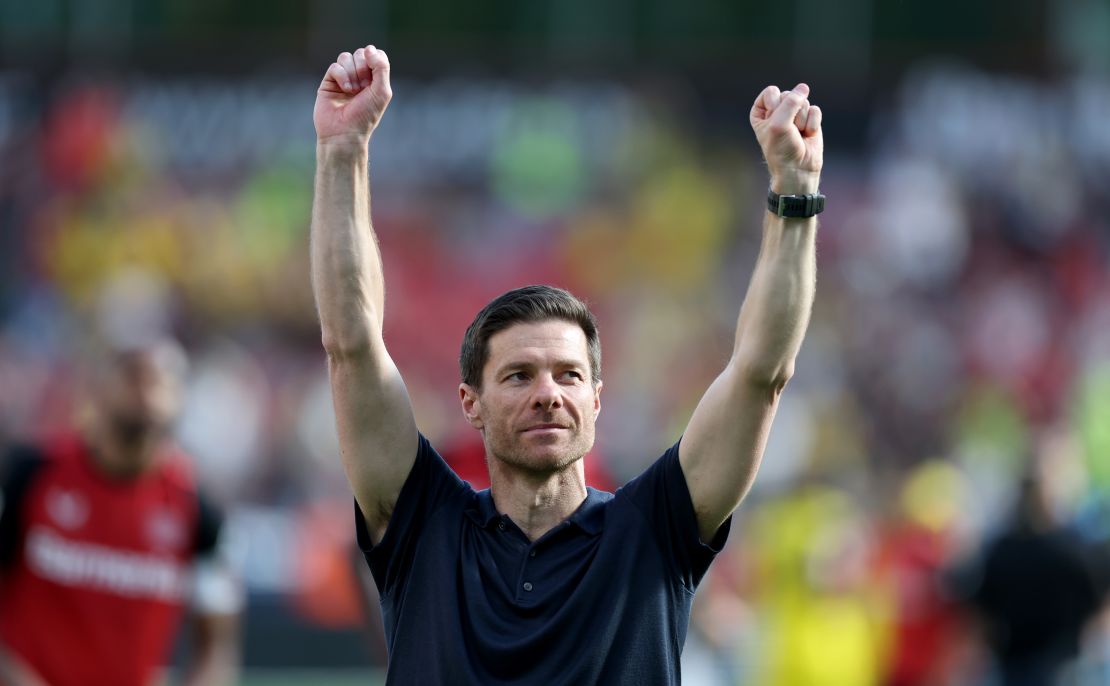 Xabi Alonsofotografiado el 11 de mayo de 2025 en Leverkusen, Alemania.