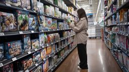 A customer shops for toys at a big box retailer on May 12 in Chicago.