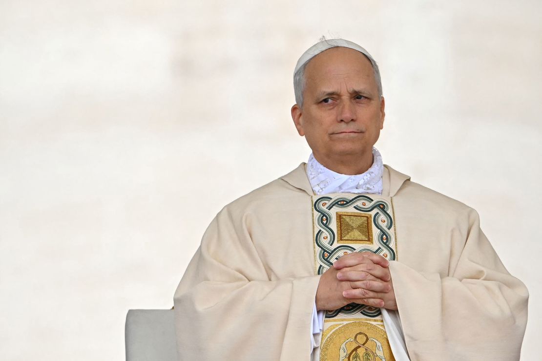 Pope Leo XIV leads Mass in St Peter's Square in The Vatican on May 18.