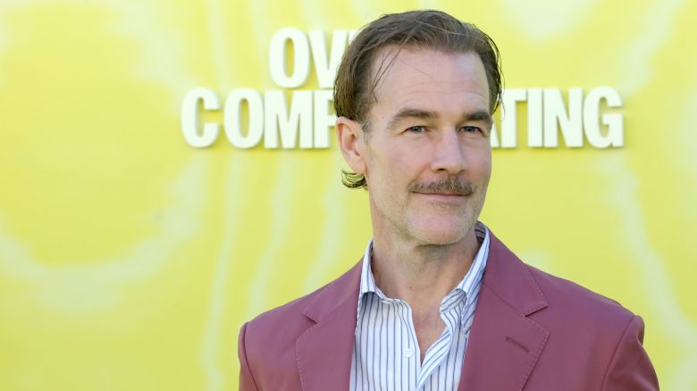 LOS ANGELES, CALIFORNIA - MAY 14: James Van Der Beek arrives at the premiere of Prime Video Series "Overcompensating" at Hollywood Palladium on May 14, 2025 in Los Angeles, California. (Photo by Kevin Winter/Getty Images)