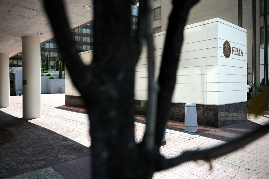 The Federal Emergency Management Agency building in Washington, DC, is seen on May 15, 2025.
