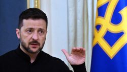 Ukraine's President Volodymyr Zelensky speaks to the media during a press briefing after his phone talks with the US president, in Kyiv, on May 19, 2025, amid the Russian invasion on Ukraine. The United States has agreed to "tightly coordinate" Ukraine talks with European partners following a call between US President Donald Trump and his Russian counterpart Vladimir Putin, the German government said on May 19. Immediately after his conversation with Putin, Trump held a second call with Ukrainian President Volodymyr Zelensky, and the leaders of , Finland, , and the EU Commission. (Photo by Sergei SUPINSKY / AFP) (Photo by SERGEI SUPINSKY/AFP via Getty Images)          