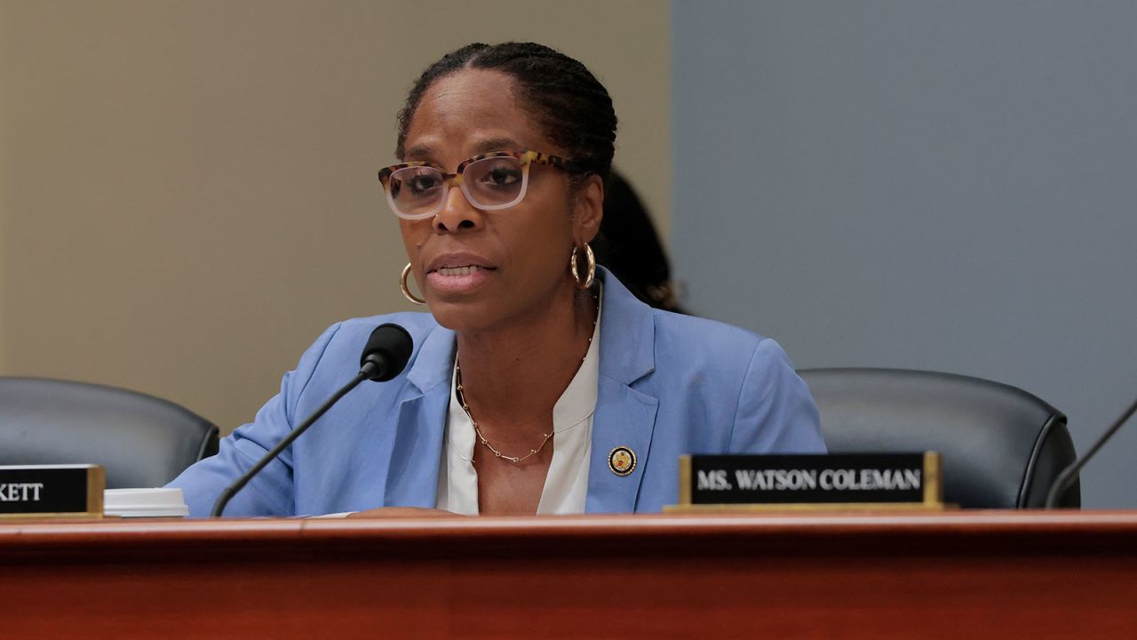 Del. Stacey Plaskett speaks during a mark up meeting with the House Budget Committee on Capitol Hill on May 16, in Washington, DC.
