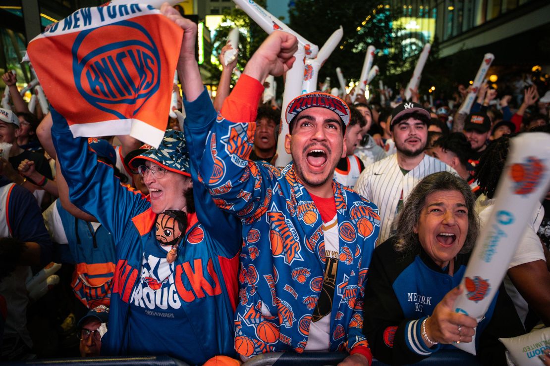 The biggest win in a quarter century for the Knicks was met with appropriate frenzied celebration.