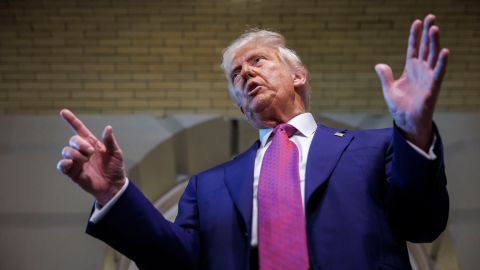 US President Donald Trump after attending a House Republican caucus meeting at the US Capitol in Washington, DC, US, on Tuesday, May 20, 2025. Trump on Tuesday pushed back on demands from Republicans who have threatened to sink his giant tax bill if the legislation does not significantly boost the state and local tax deduction, lawmakers said. Photographer: Ting Shen/Bloomberg via Getty Images