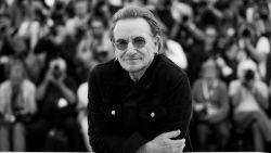 CANNES,  - MAY 17: (EDITOR’S NOTE: Image has been converted to black and white. Color version available.) Bono poses during the "Bono: Stories Of Surrender" photocall at the 78th annual Cannes Film Festival at Palais des Festivals on May 17, 2025 in Cannes, . (Photo by Andreas Rentz/Getty Images)