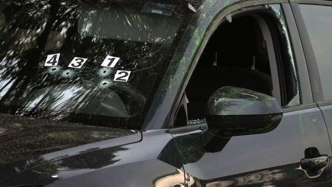 Escena del crimen del asesinato de José Muñoz y Ximena Guzmán en la ciudad de México el 20 de mayo de 2025.