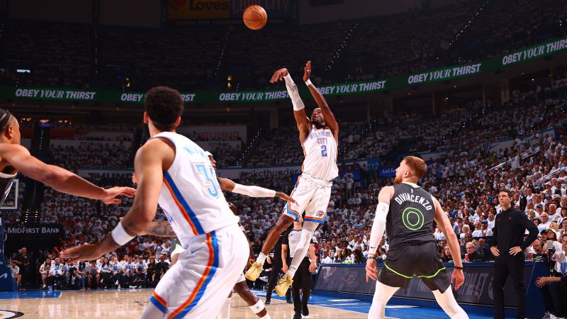 Oklahoma City Thunder rout Minnesota Timberwolves in Game 1 of the Western Conference Finals behind second-half blitz