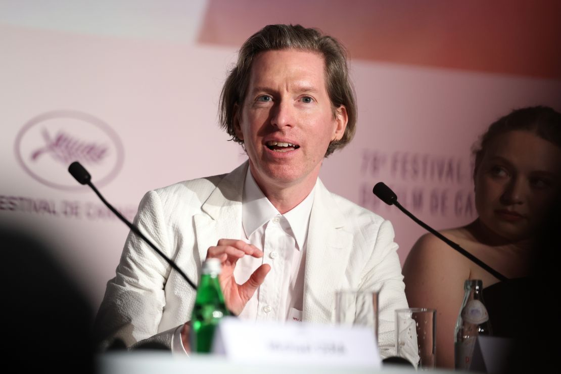 Wes Anderson speaks during